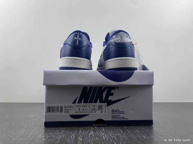 JORDAN CUSTOM SCOTT 1 AIR X X OFF-WHITE TRAVIS DM7890-101 0816